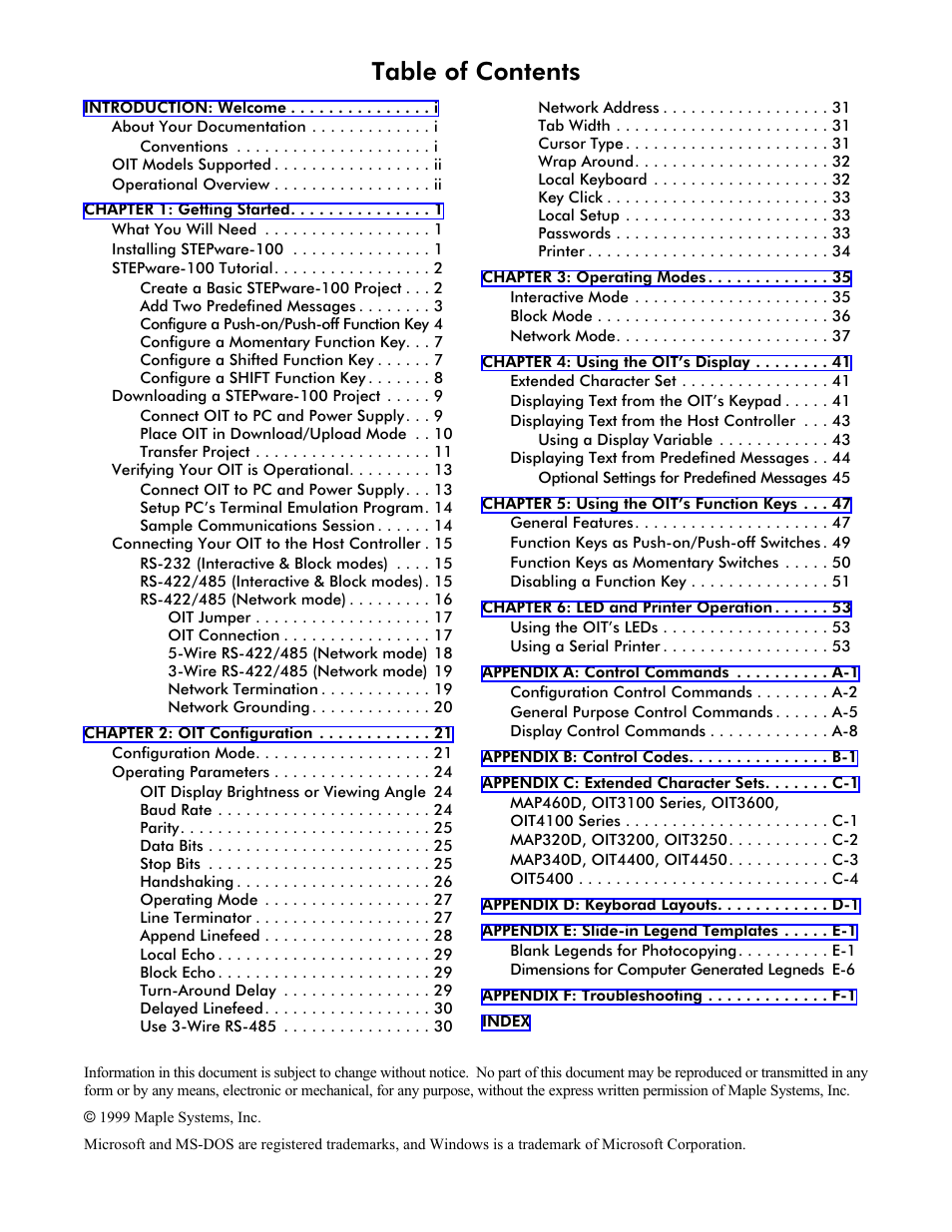 Maple Systems STEPware-100 User Manual | 93 pages