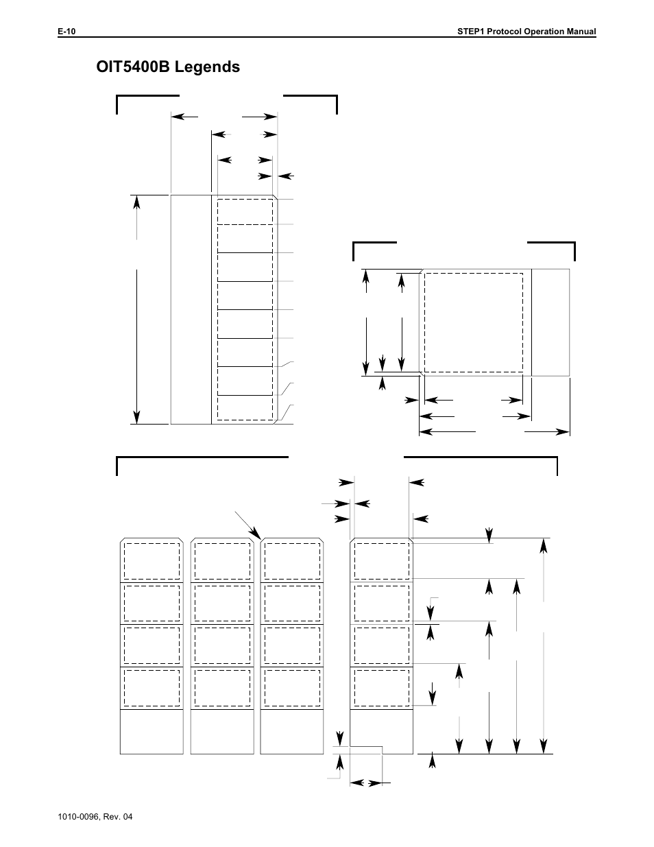 Function keys, Logo/product id, Status leds | Oit5400b legends | Maple Systems STEPware-100 User Manual | Page 87 / 93