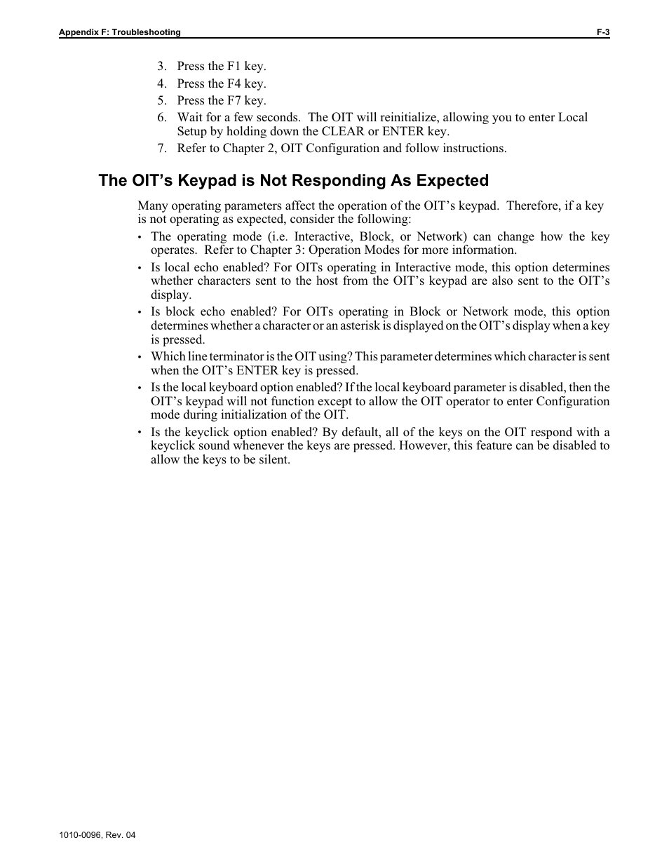 The oit’s keypad is not responding as expected | Maple Systems STEPware-100 User Manual | Page 90 / 93