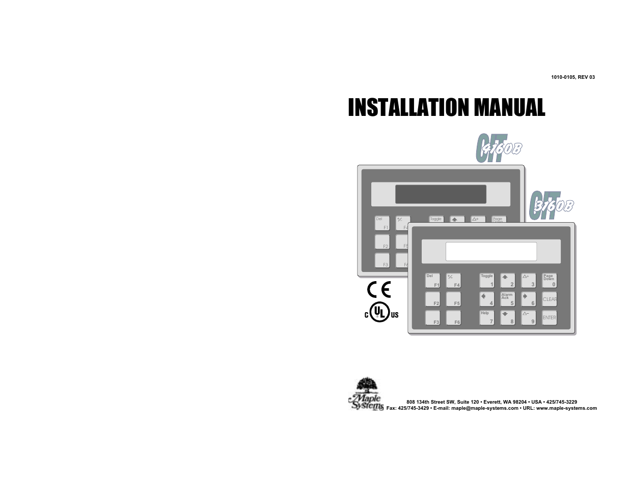 Maple Systems OIT4160B User Manual | 10 pages