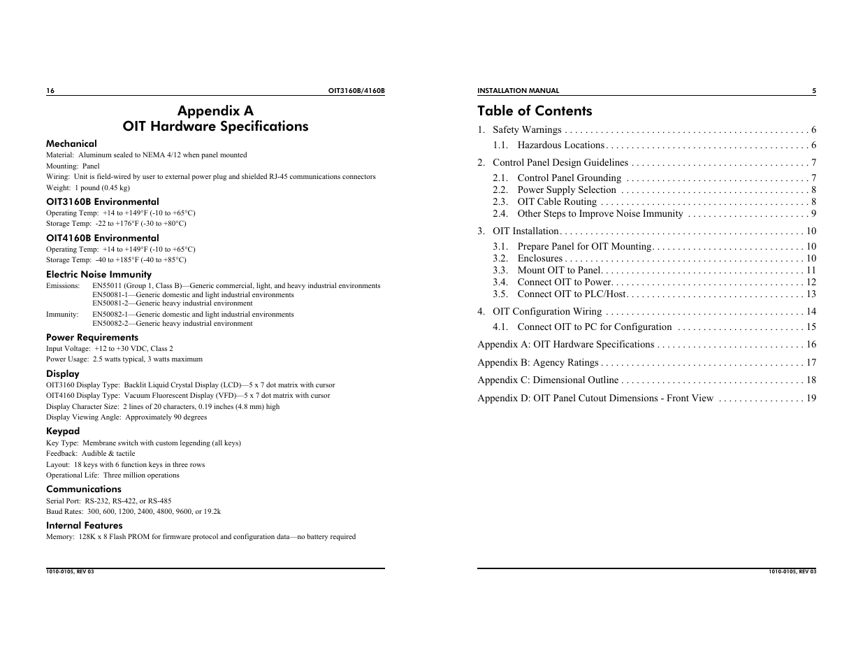 Maple Systems OIT4160B User Manual | Page 5 / 10