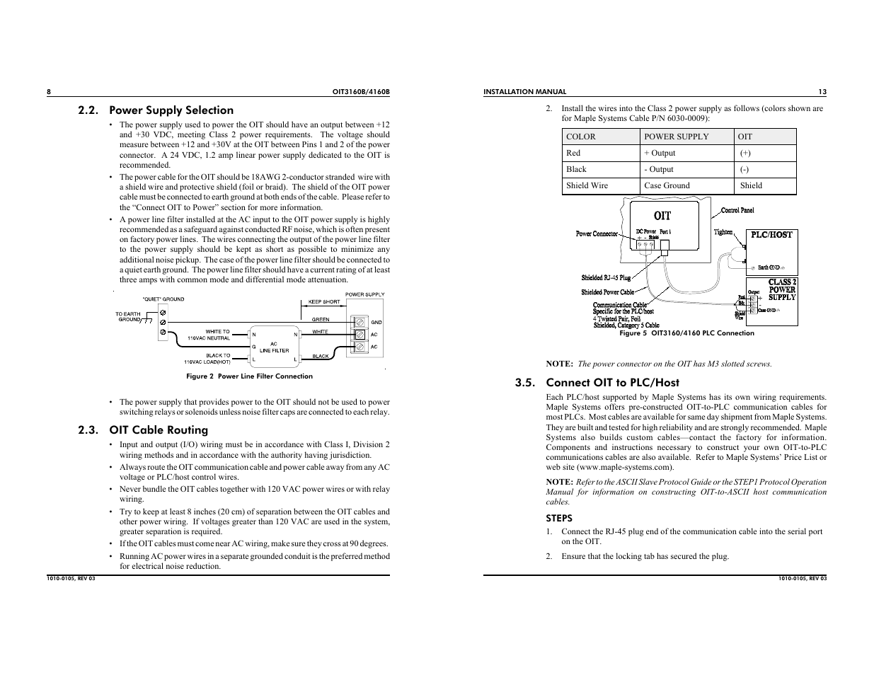 Maple Systems OIT4160B User Manual | Page 8 / 10