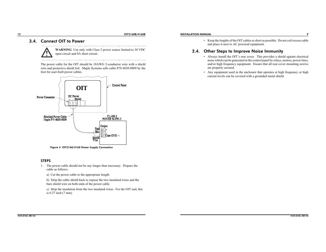 Maple Systems OIT4160B User Manual | Page 9 / 10