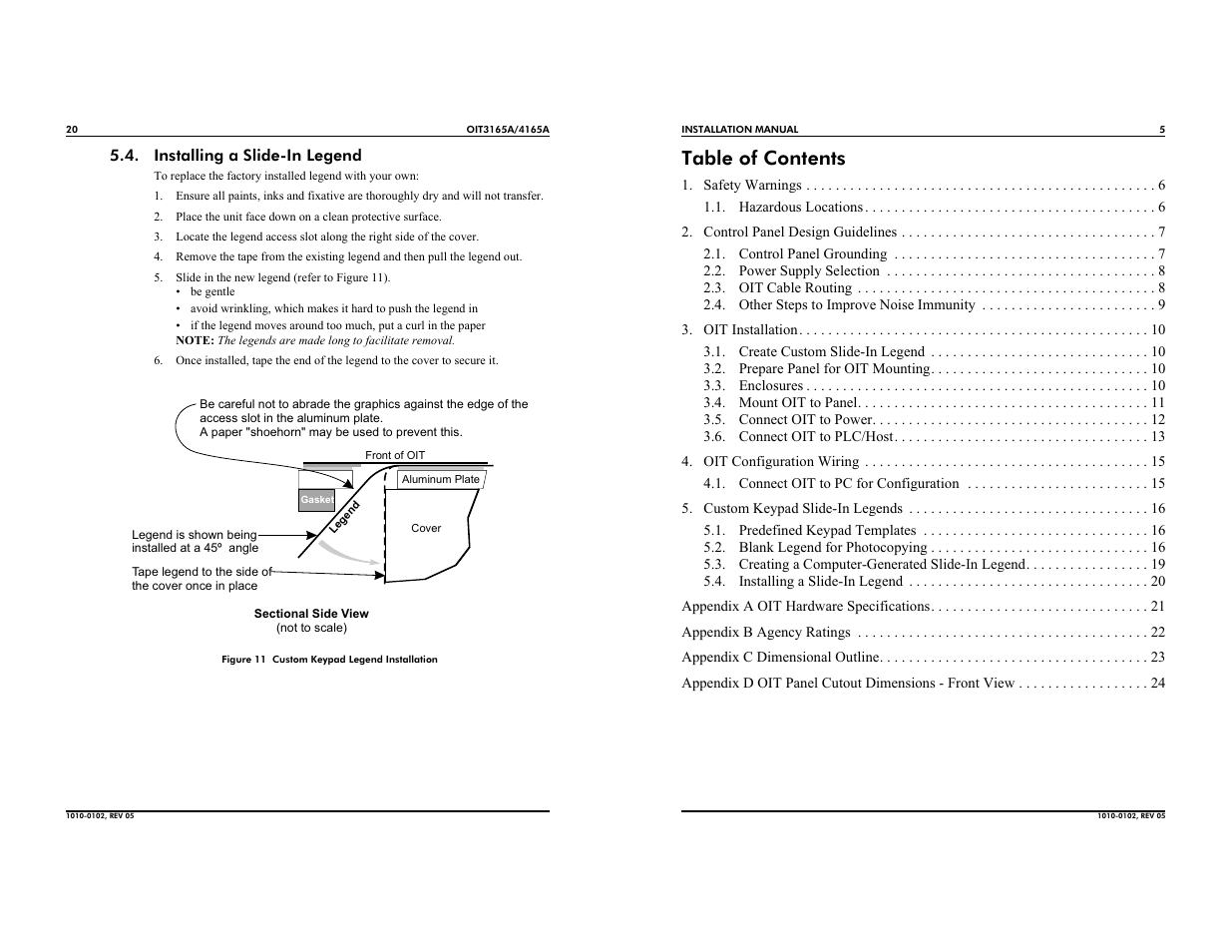 Maple Systems OIT4165A User Manual | Page 5 / 12