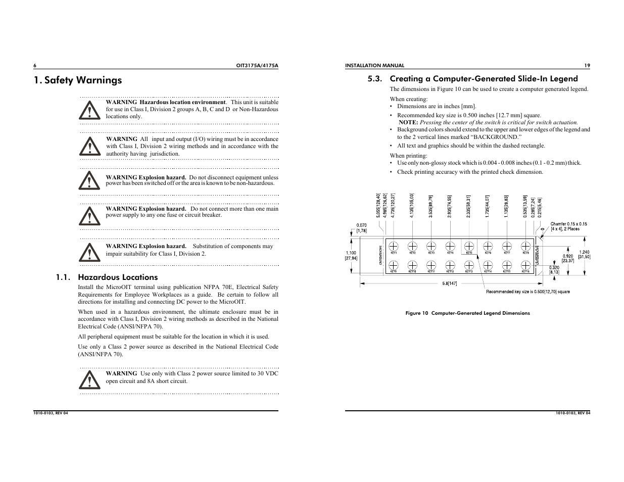 Safety warnings | Maple Systems OIT4175A User Manual | Page 6 / 12