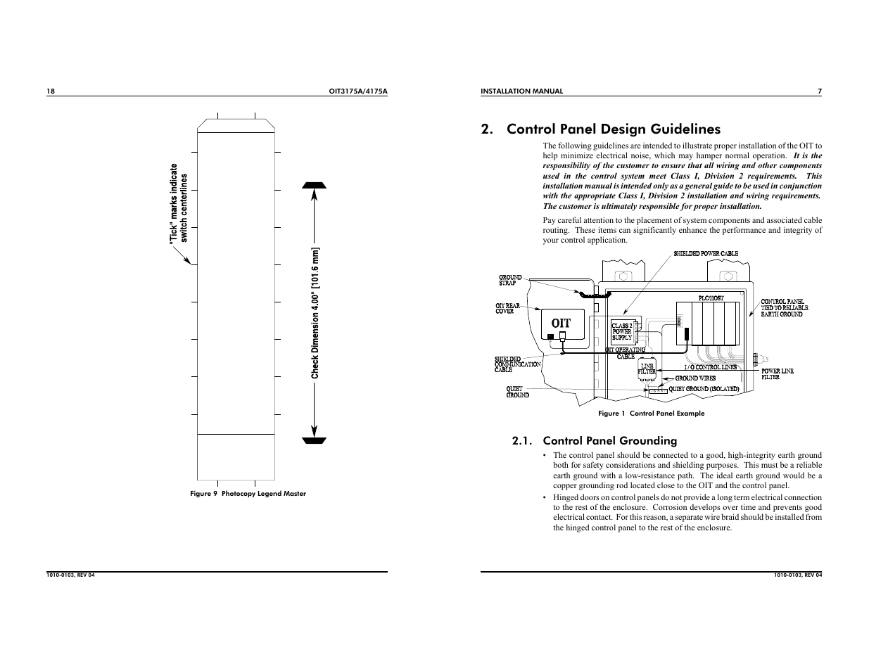 Control panel design guidelines | Maple Systems OIT4175A User Manual | Page 7 / 12