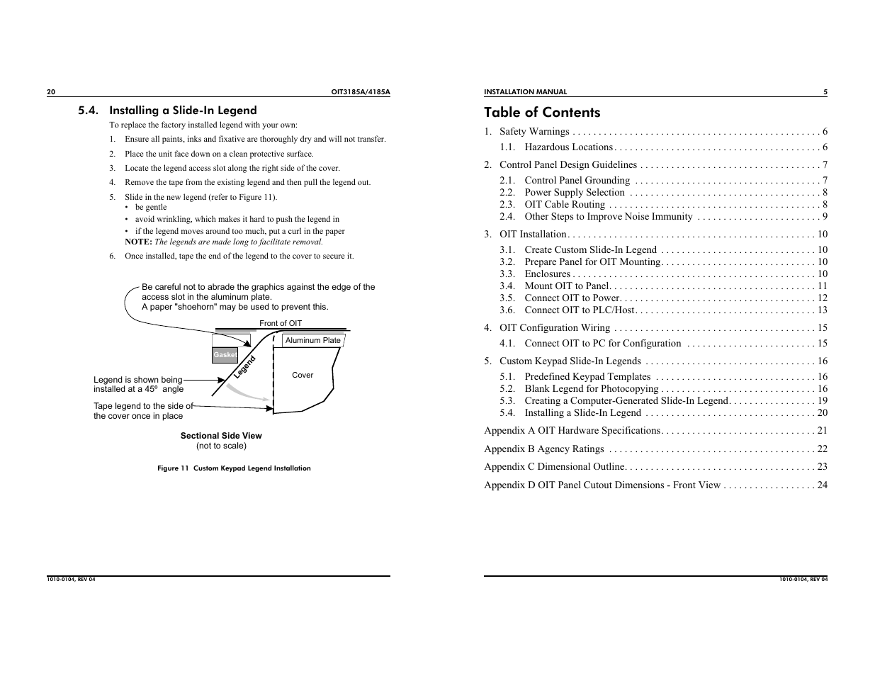 Maple Systems OIT4185A User Manual | Page 5 / 12