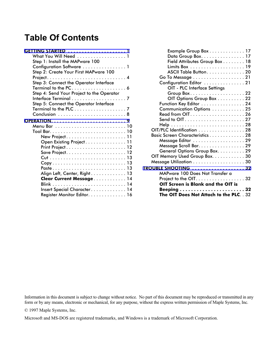 Maple Systems MAPware-100 User Manual | 34 pages