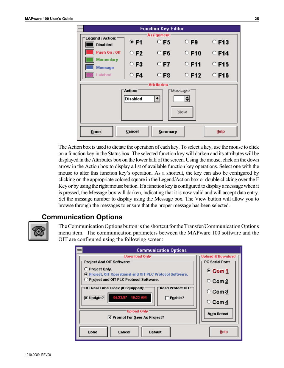 Communication options | Maple Systems MAPware-100 User Manual | Page 26 / 34