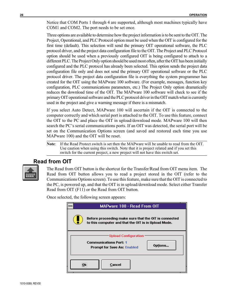 Read from oit | Maple Systems MAPware-100 User Manual | Page 27 / 34