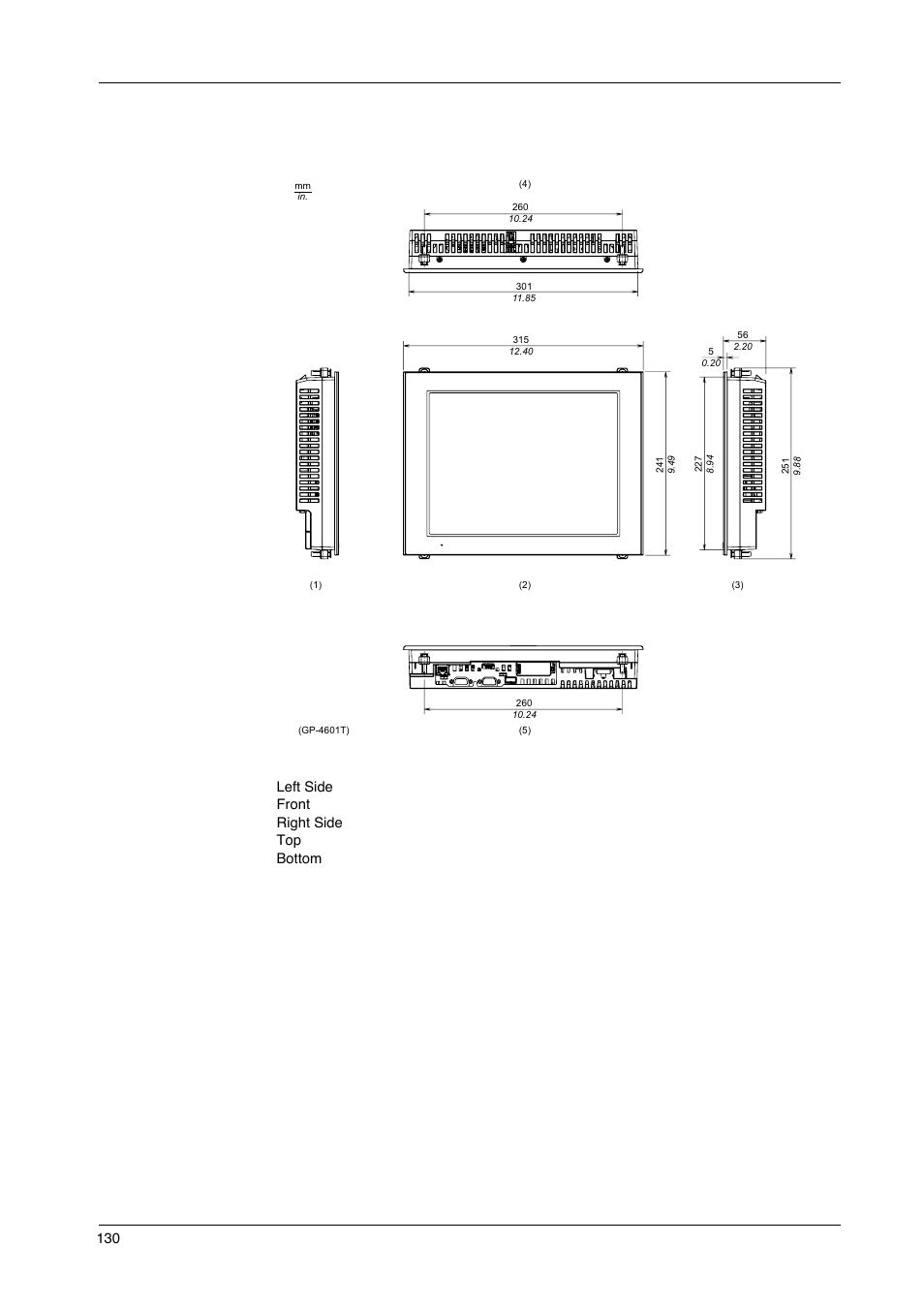 Installation with installation fasteners | Proface GP4600R - 12.1 Standard HMIs with Rear Mounting Options" User Manual | Page 130 / 240