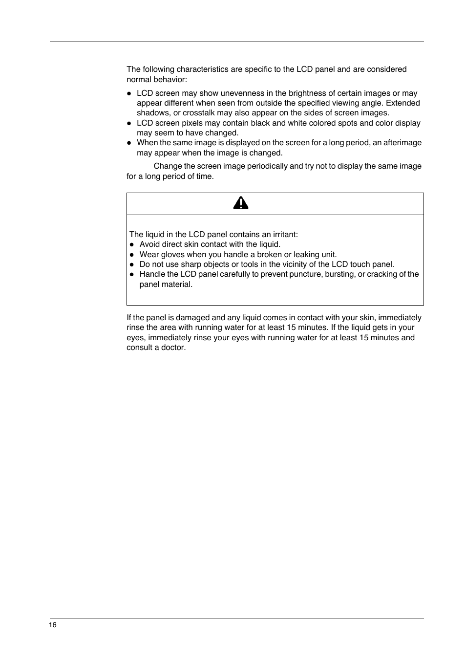 Caution | Proface GP4600R - 12.1 Standard HMIs with Rear Mounting Options" User Manual | Page 16 / 240