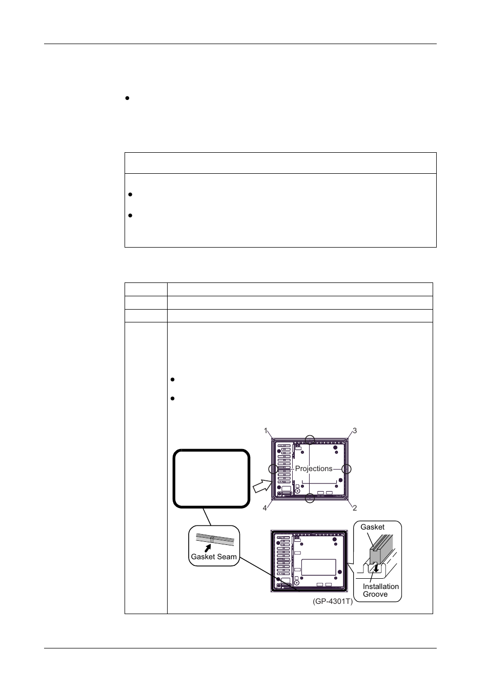 Replacing the installation gasket, Notice | Proface GP4600R - 12.1 Standard HMIs with Rear Mounting Options" User Manual | Page 165 / 240