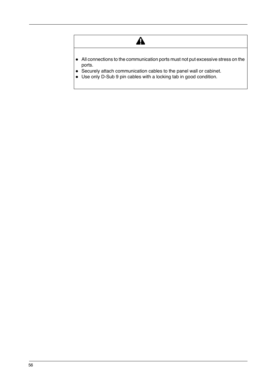 Caution | Proface GP4600R - 12.1 Standard HMIs with Rear Mounting Options" User Manual | Page 56 / 240