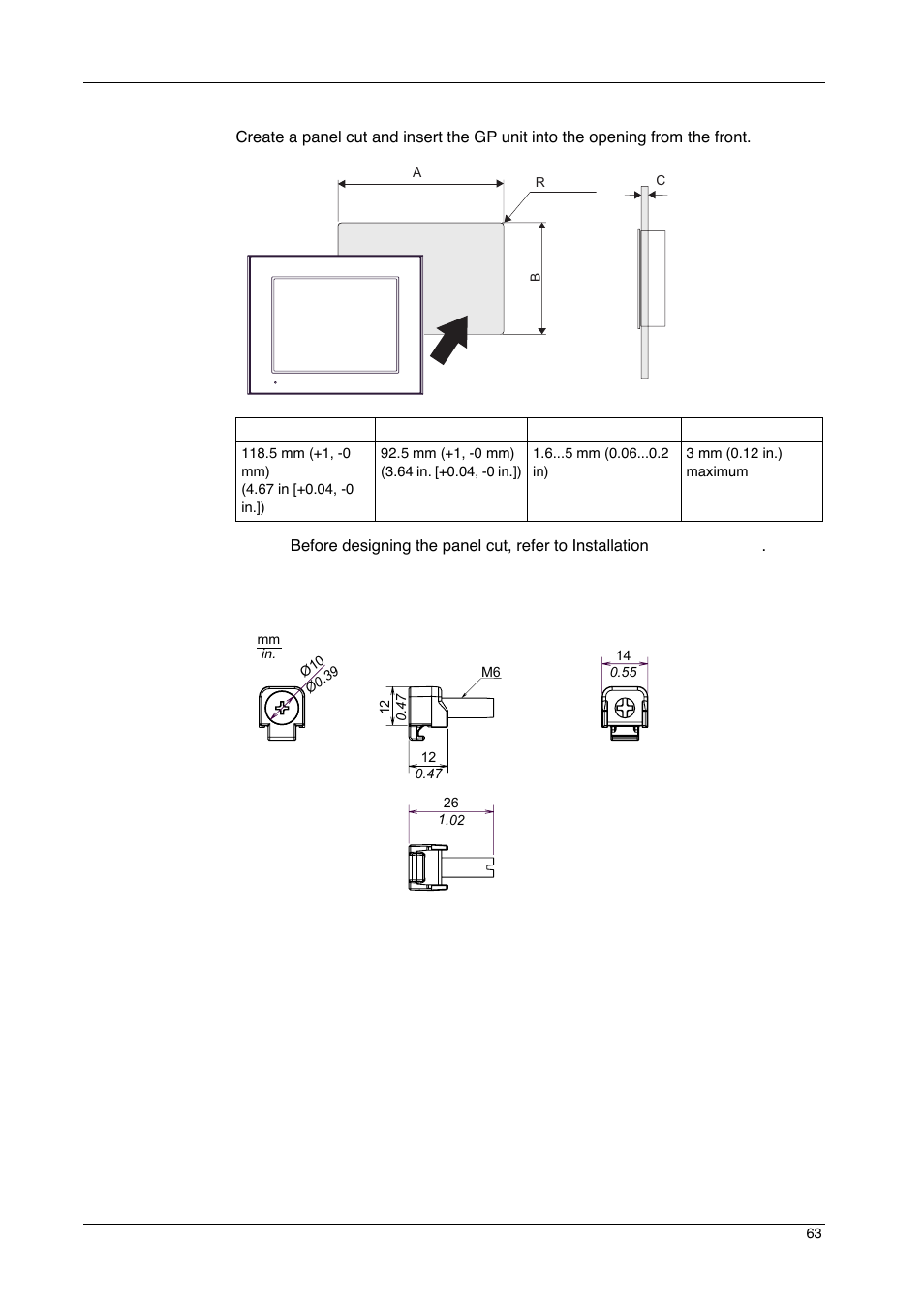 Proface GP4600R - 12.1 Standard HMIs with Rear Mounting Options" User Manual | Page 63 / 240