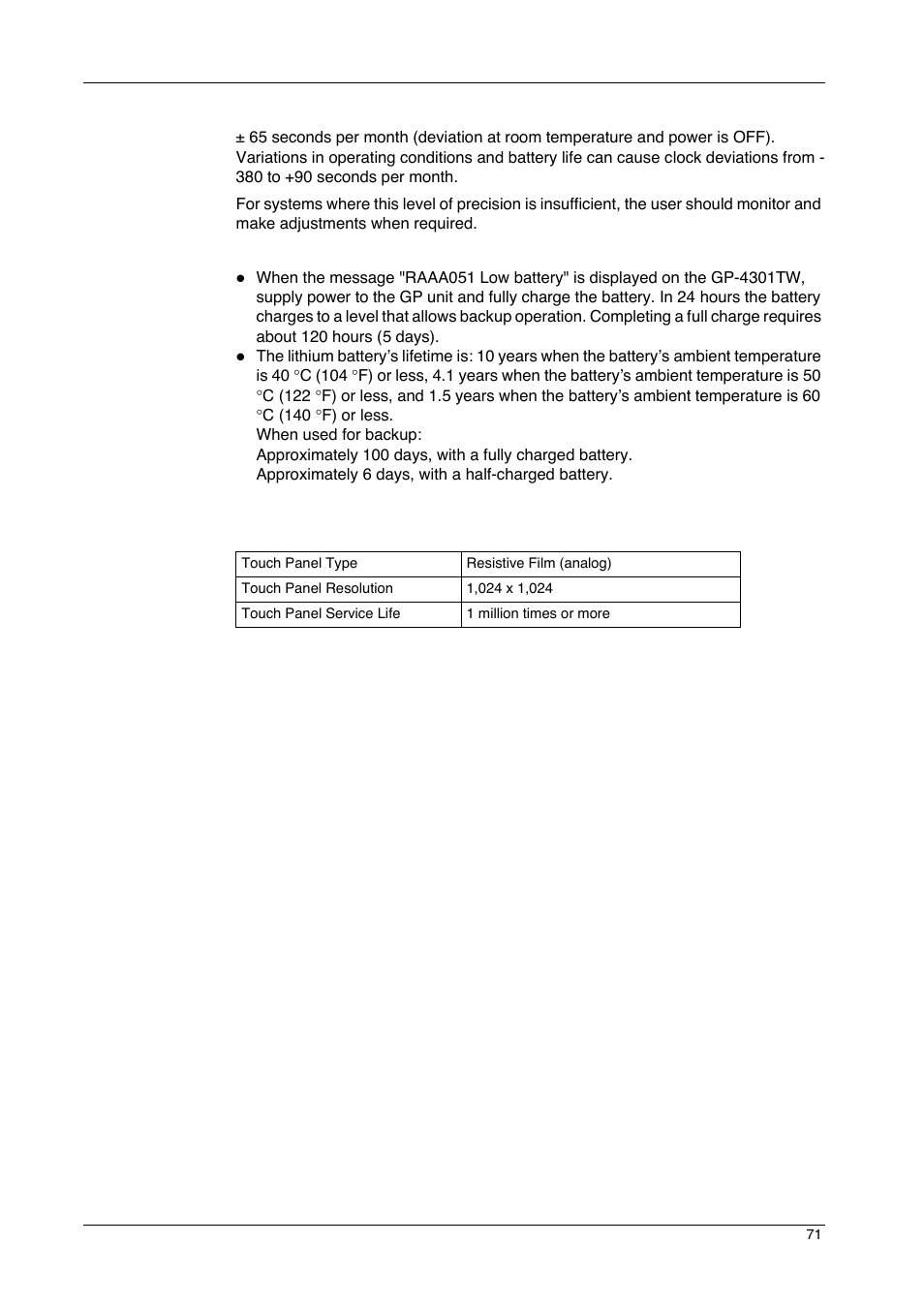 Proface GP4600R - 12.1 Standard HMIs with Rear Mounting Options" User Manual | Page 71 / 240