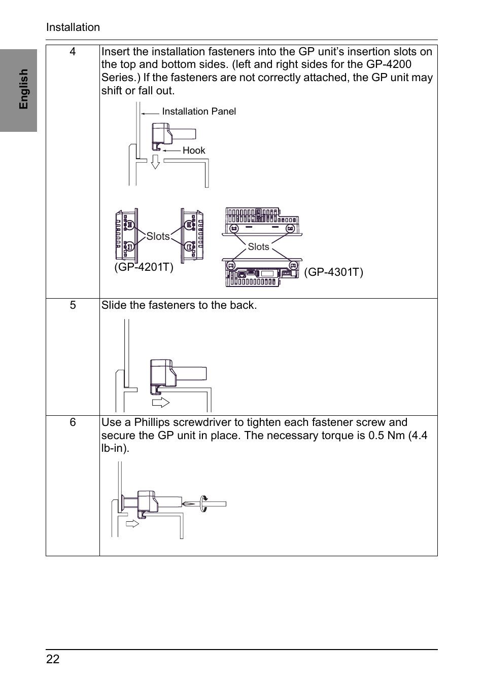 Proface GP4600R - 12.1 Standard HMIs with Rear Mounting Options" User Manual | Page 21 / 36