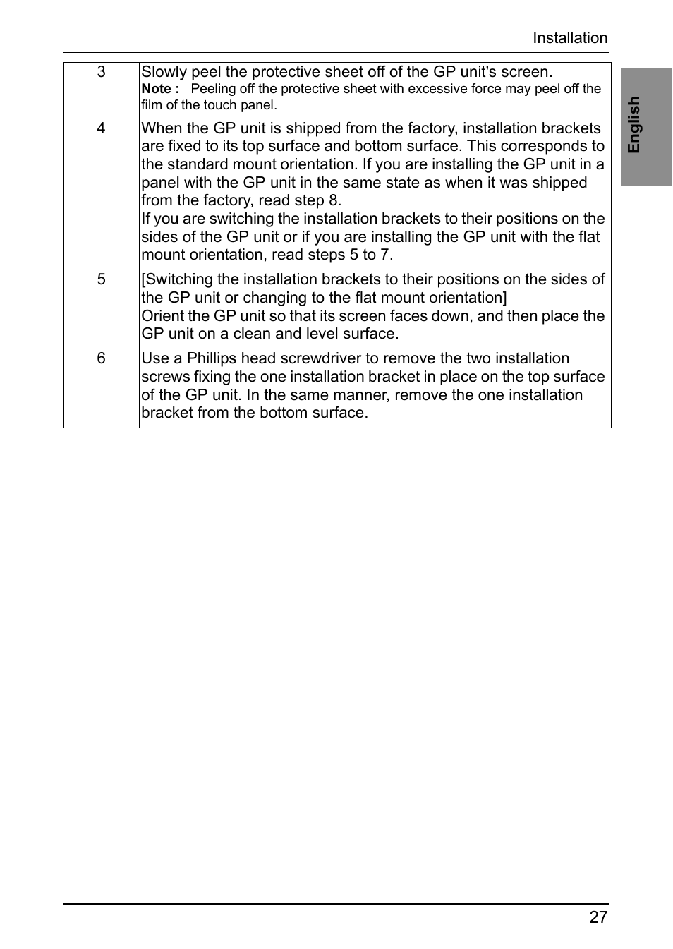 Proface GP4600R - 12.1 Standard HMIs with Rear Mounting Options" User Manual | Page 25 / 48