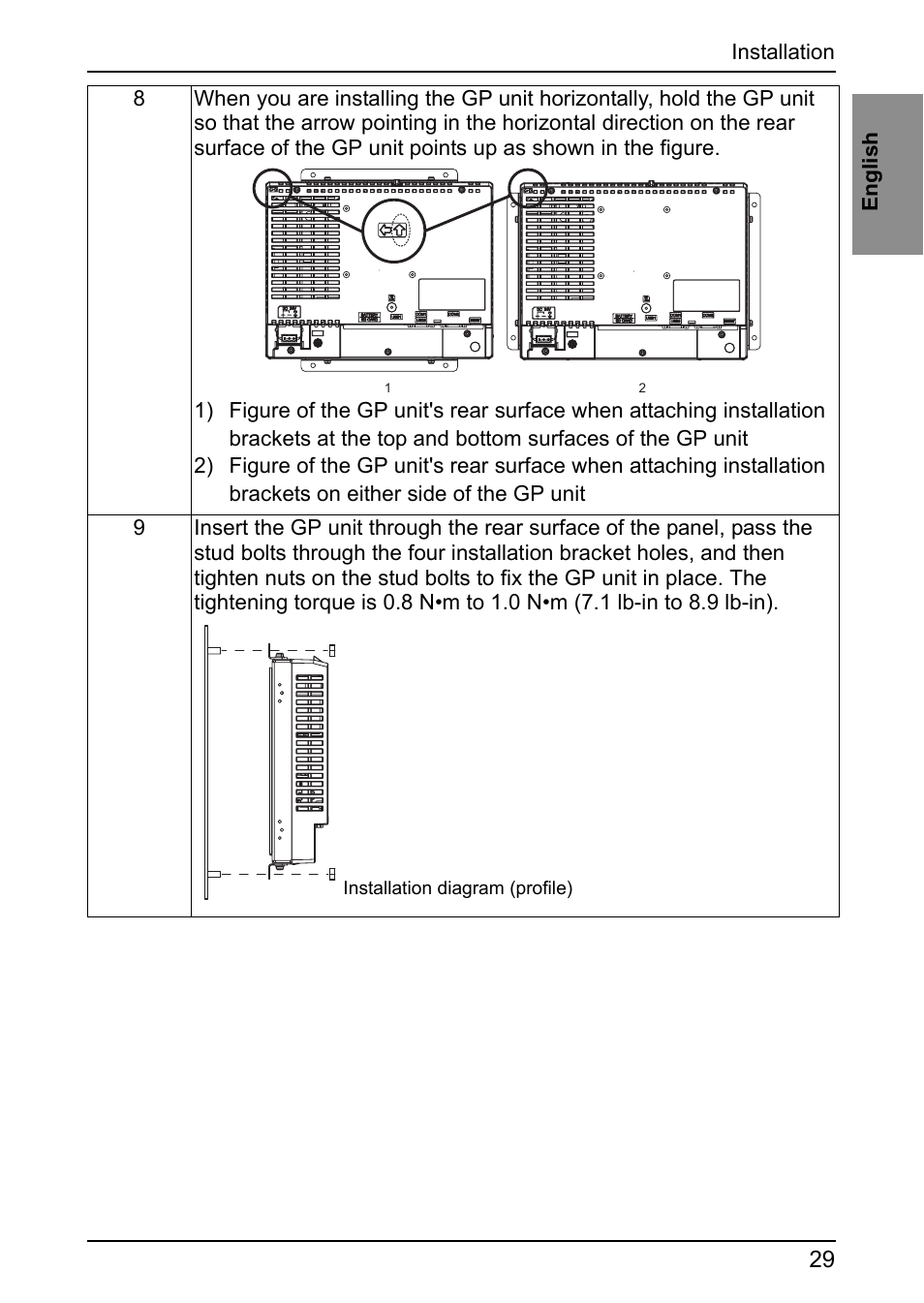 Proface GP4600R - 12.1 Standard HMIs with Rear Mounting Options" User Manual | Page 27 / 48