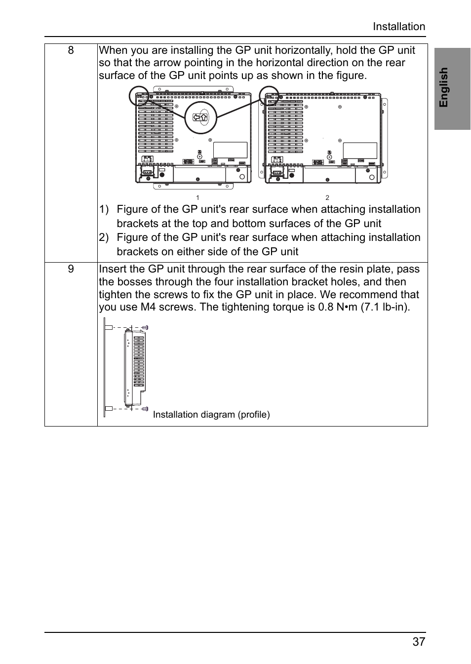 Proface GP4600R - 12.1 Standard HMIs with Rear Mounting Options" User Manual | Page 35 / 48
