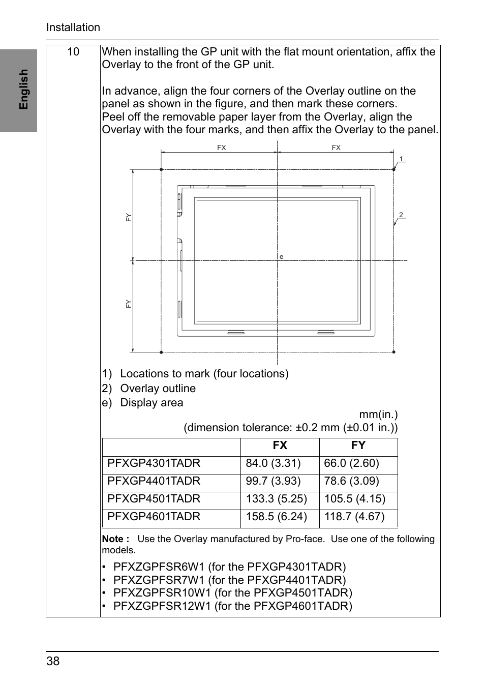 Proface GP4600R - 12.1 Standard HMIs with Rear Mounting Options" User Manual | Page 36 / 48