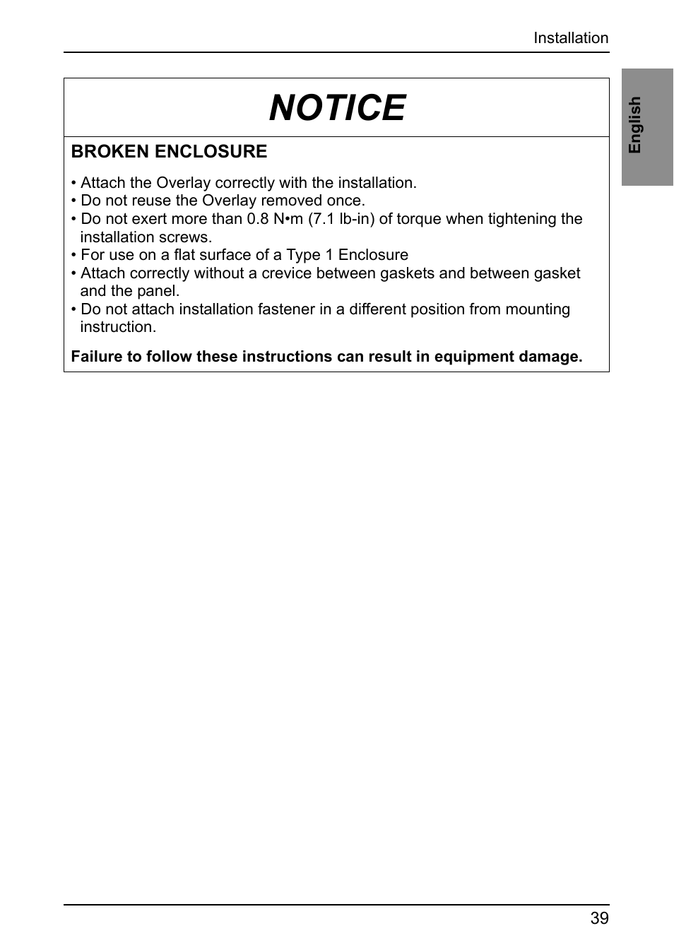 Notice | Proface GP4600R - 12.1 Standard HMIs with Rear Mounting Options" User Manual | Page 37 / 48