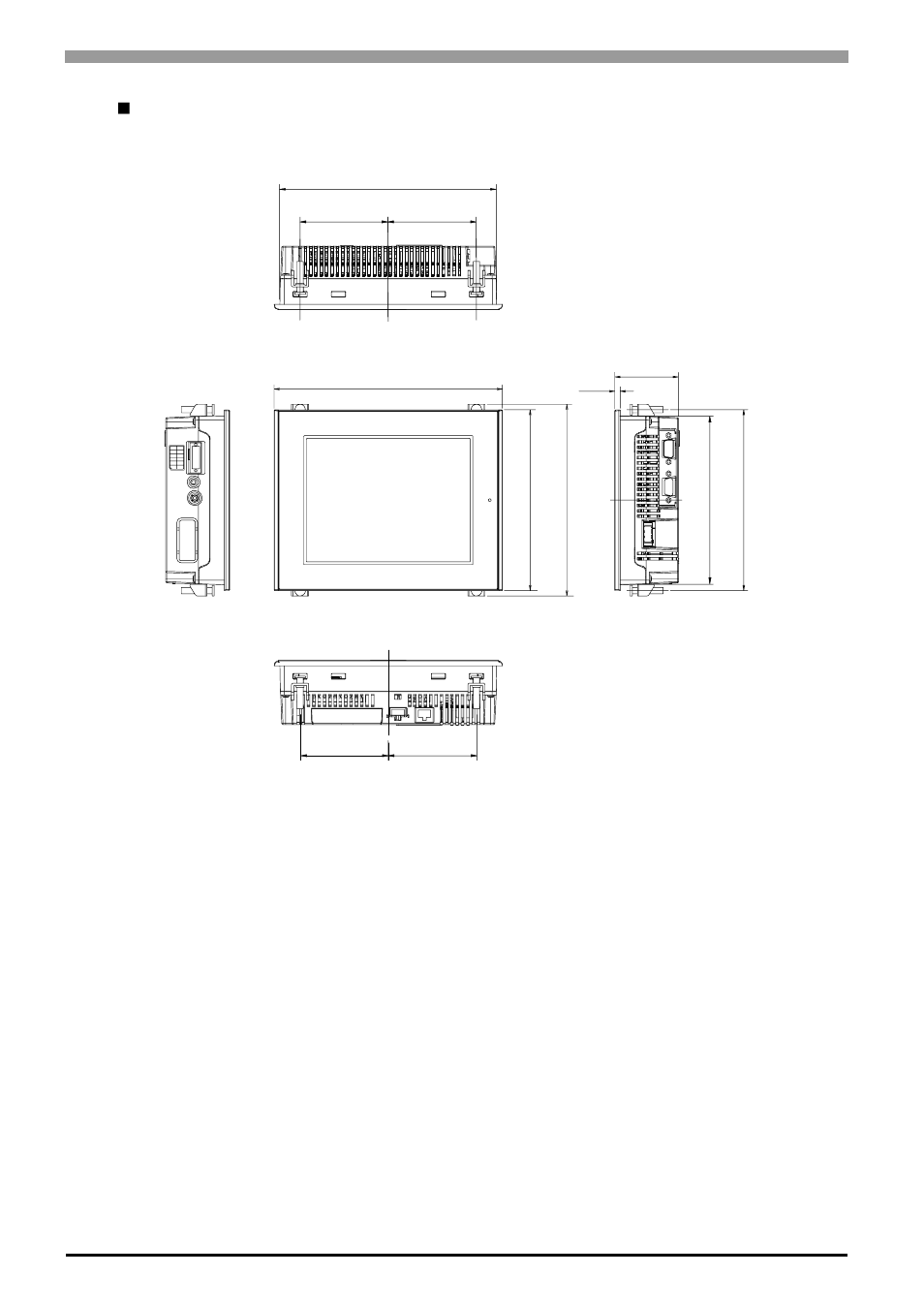 Installation fasteners attached dimensions | Proface AGP3500 - 10.4 DIO HMI" User Manual | Page 105 / 236