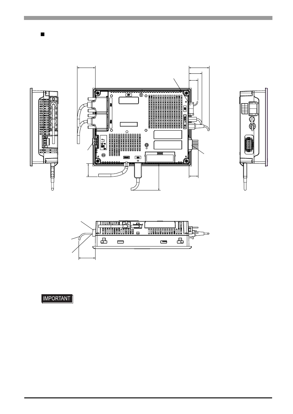 Cable attached dimensions | Proface AGP3500 - 10.4 DIO HMI" User Manual | Page 106 / 236