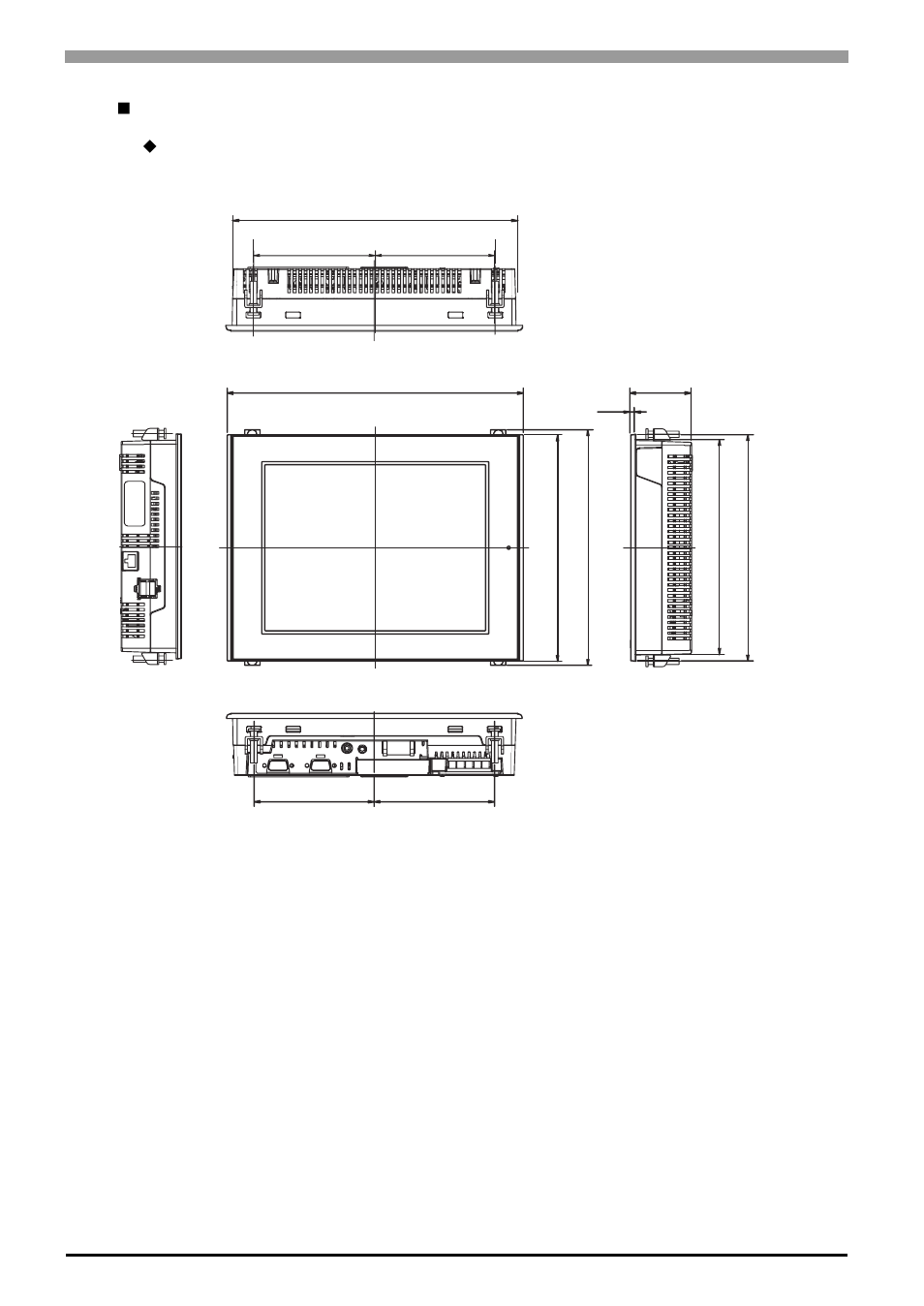 Installation fasteners attached dimensions | Proface AGP3500 - 10.4 DIO HMI" User Manual | Page 119 / 236