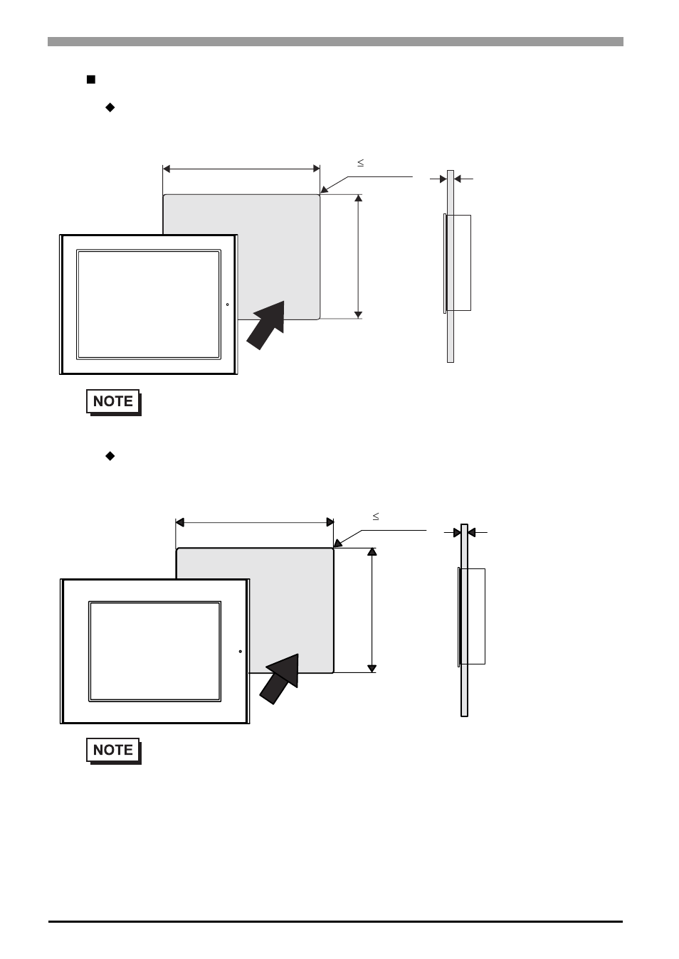 Panel cut dimensions | Proface AGP3500 - 10.4 DIO HMI" User Manual | Page 123 / 236