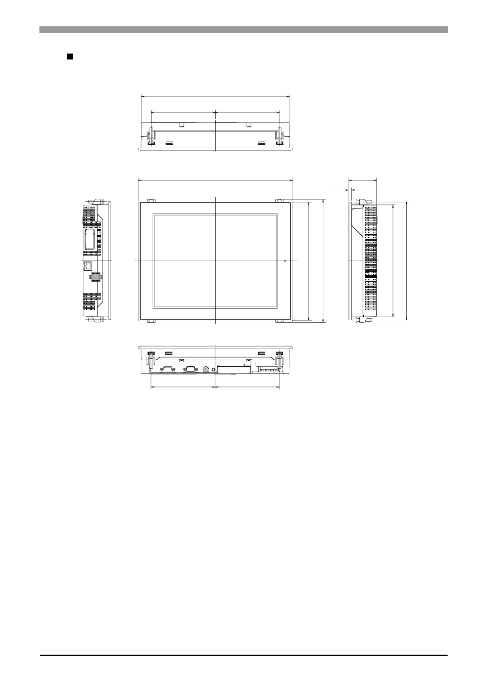 Installation fasteners attached dimensions | Proface AGP3500 - 10.4 DIO HMI" User Manual | Page 136 / 236