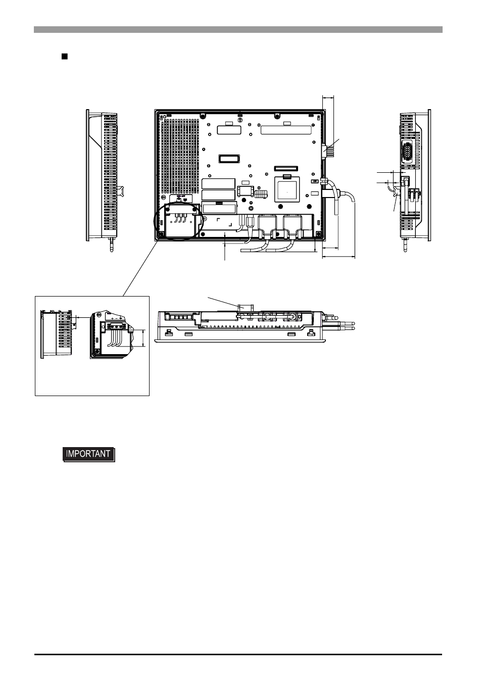 Cable attached dimensions | Proface AGP3500 - 10.4 DIO HMI" User Manual | Page 137 / 236