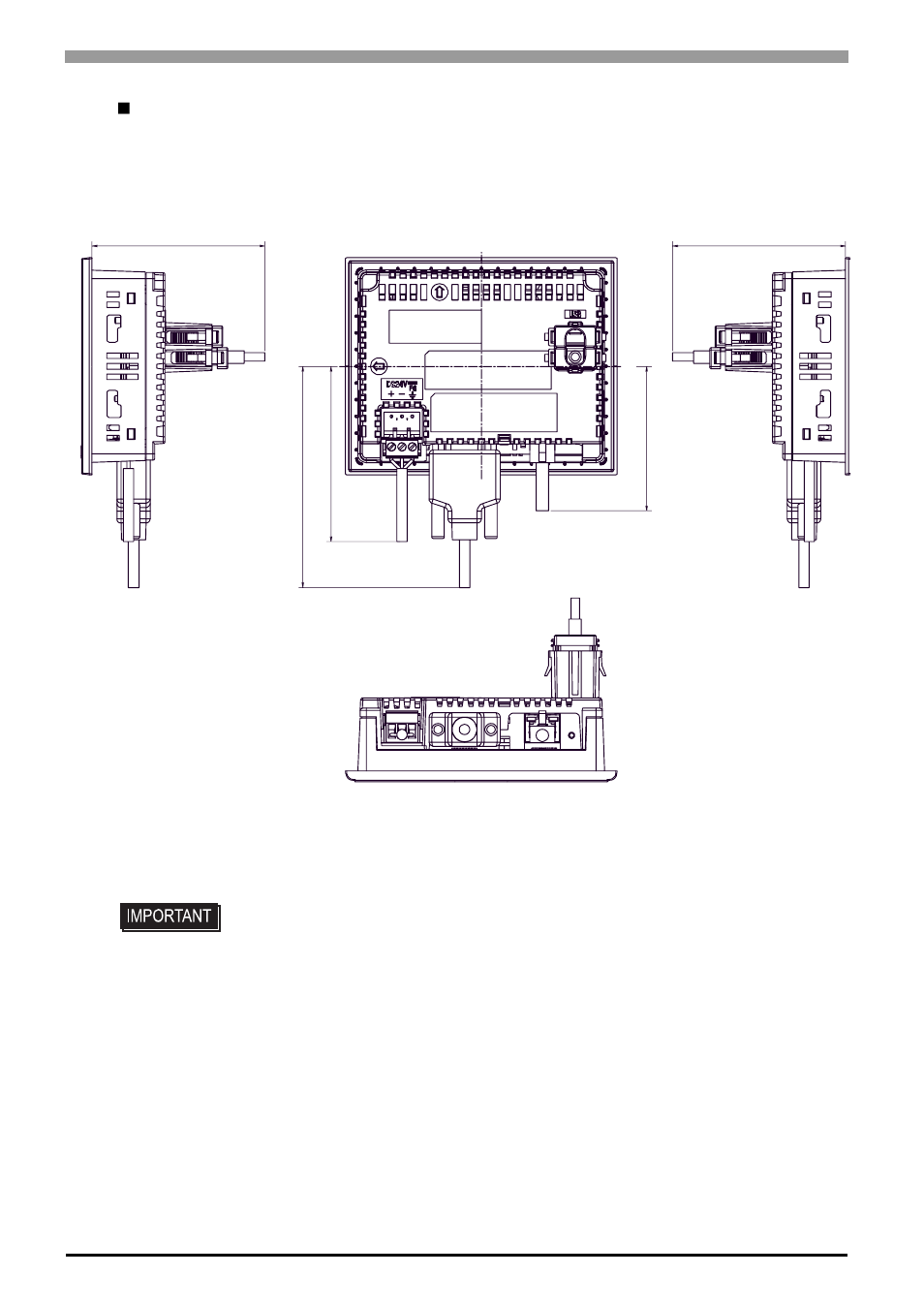 Cable attached dimensions | Proface AGP3500 - 10.4 DIO HMI" User Manual | Page 75 / 236