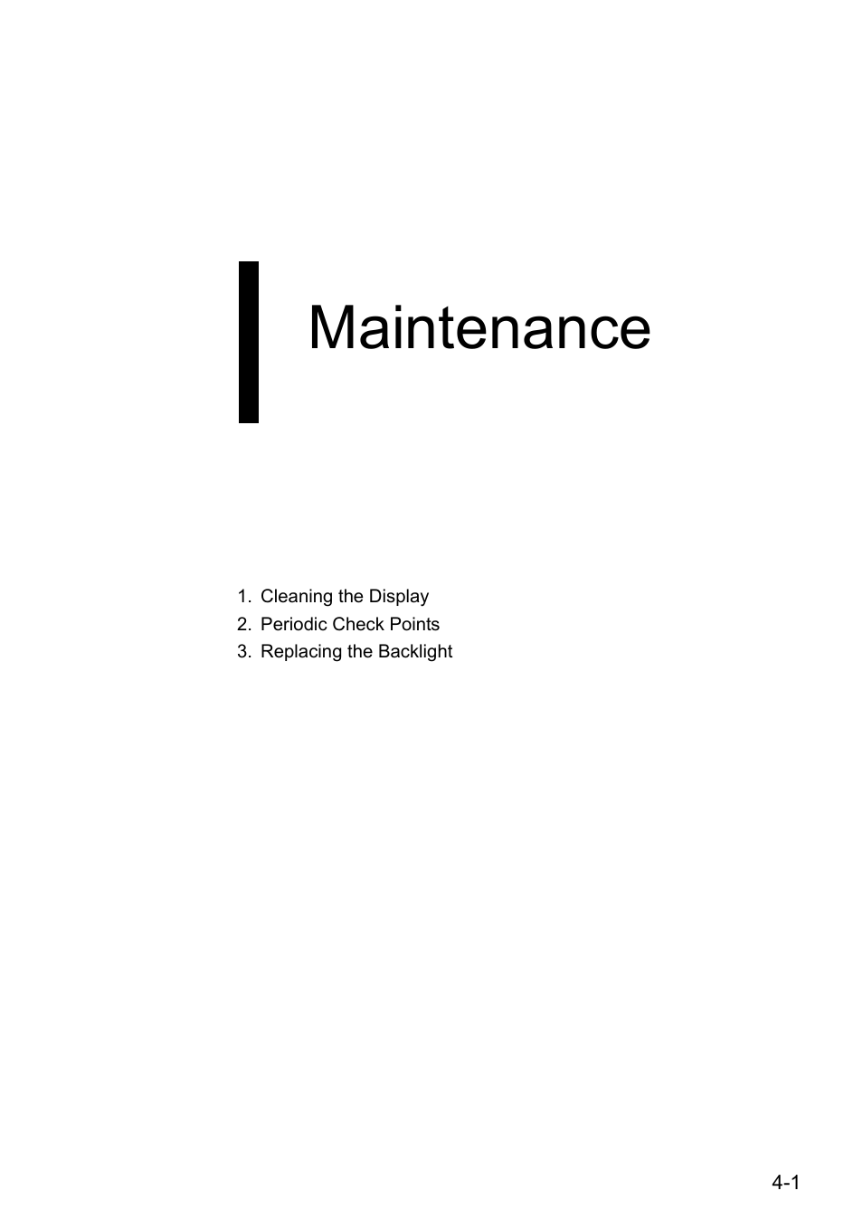 4 maintenance, Chapter 4 maintenance, Maintenance | Proface AGP3500 - 10.4 DIO HMI" User Manual | Page 54 / 57