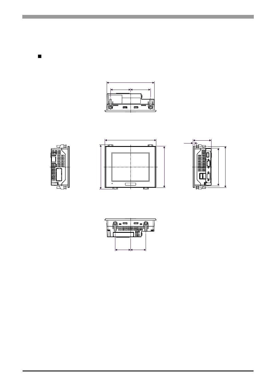 4 dimensions, 4 dimensions -23, Installation fasteners attached dimensions | Proface AGP3500 - 10.4 DIO HMI" User Manual | Page 54 / 105