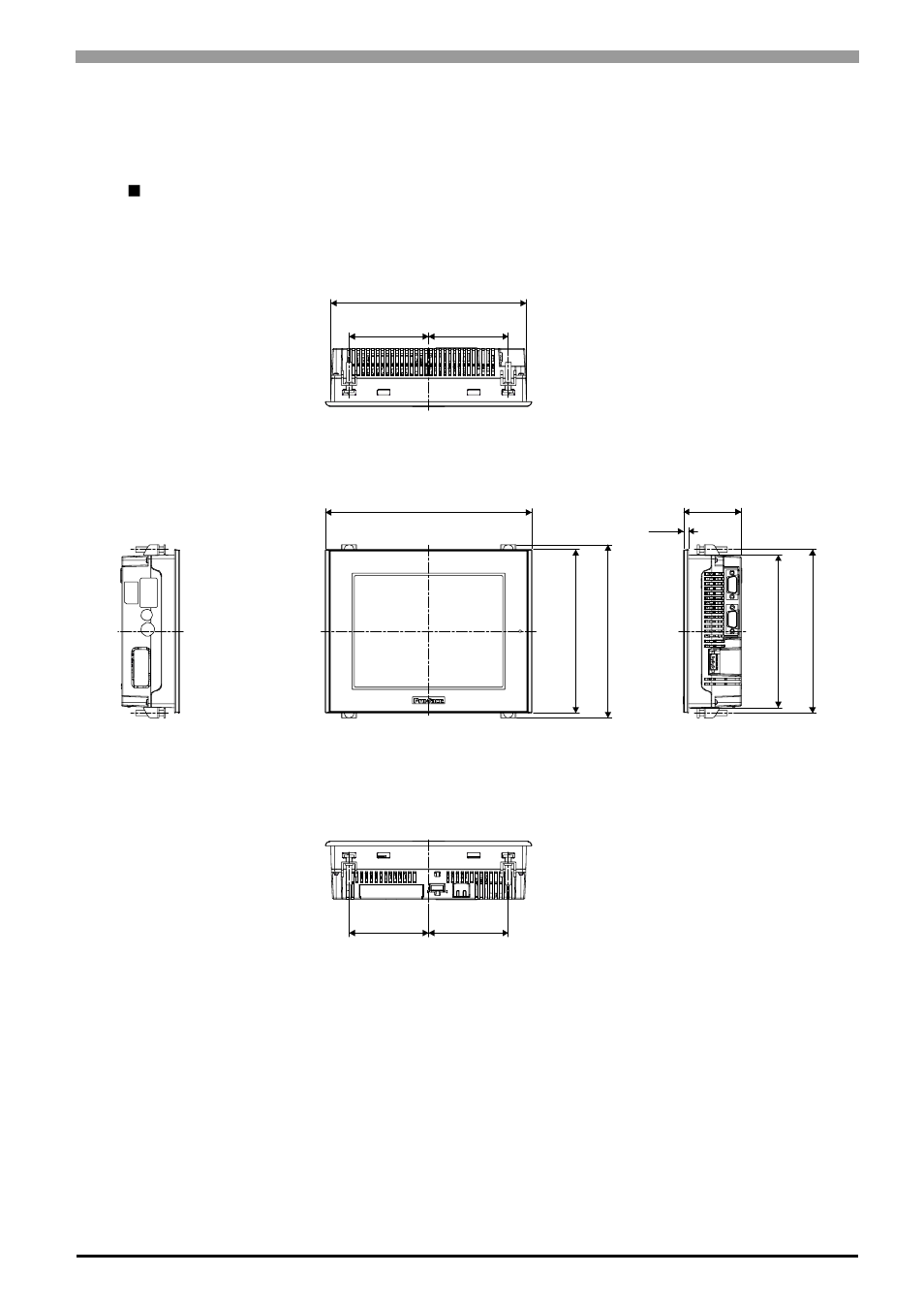 4 dimensions, 4 dimensions -33, Installation fasteners attached dimensions | Proface AGP3500 - 10.4 DIO HMI" User Manual | Page 64 / 105