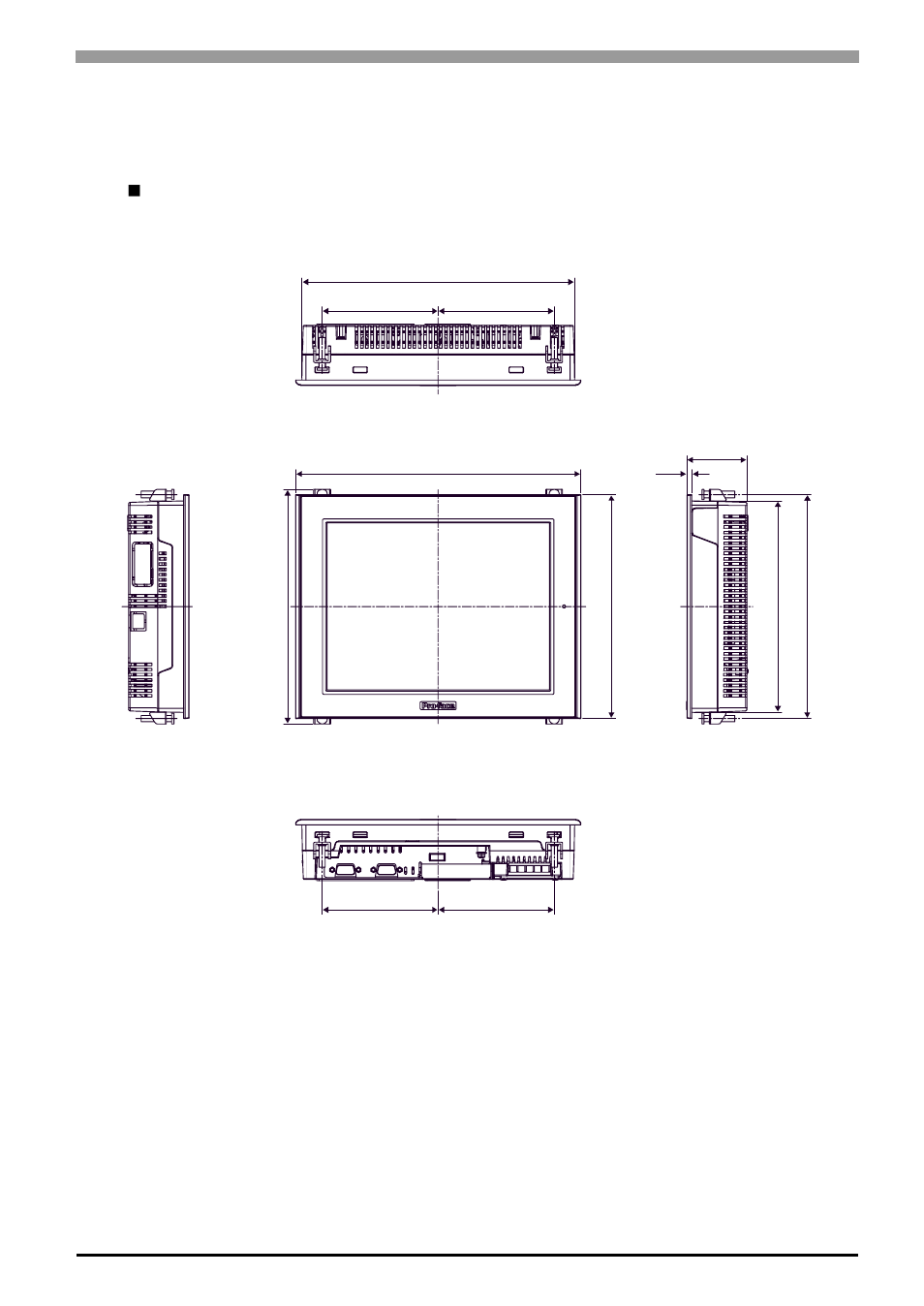 4 dimensions, 4 dimensions -45, Installation fasteners attached dimensions | Proface AGP3500 - 10.4 DIO HMI" User Manual | Page 76 / 105