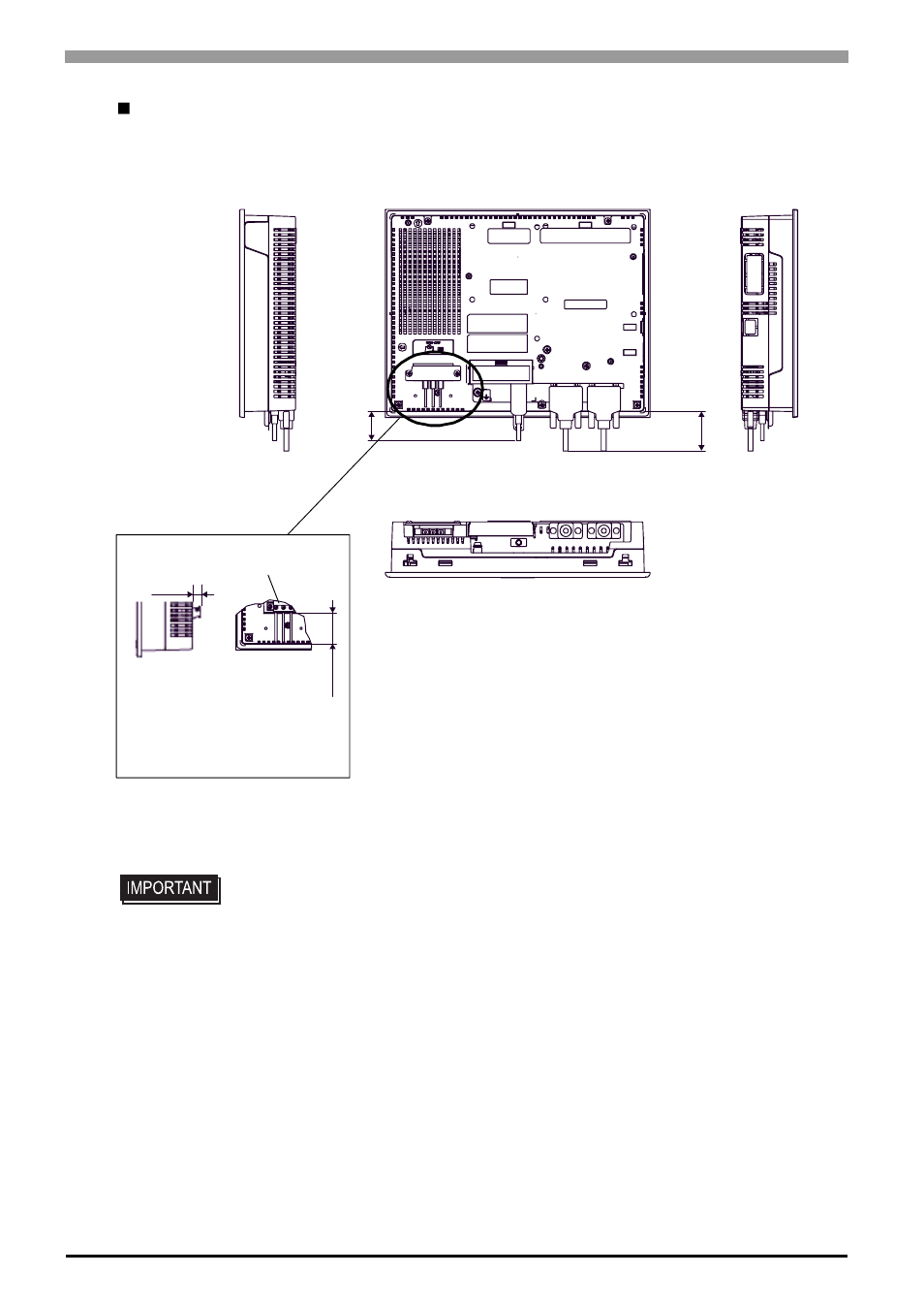Cable attached dimensions | Proface AGP3500 - 10.4 DIO HMI" User Manual | Page 77 / 105