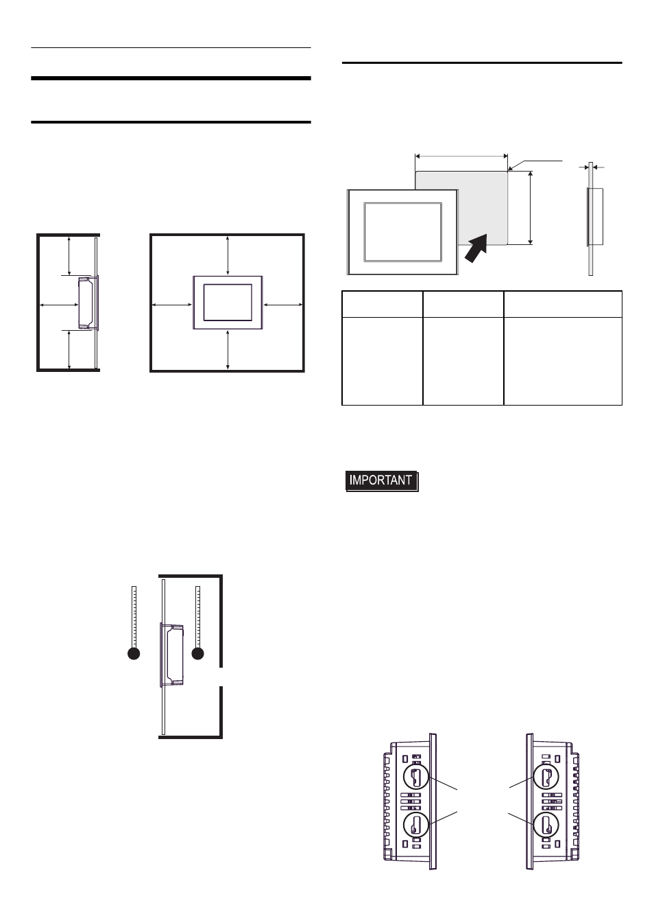 Installations, Installation requirements, Gp installation | Proface AGP3300H - 5.7 Handheld HMIs" User Manual | Page 5 / 11