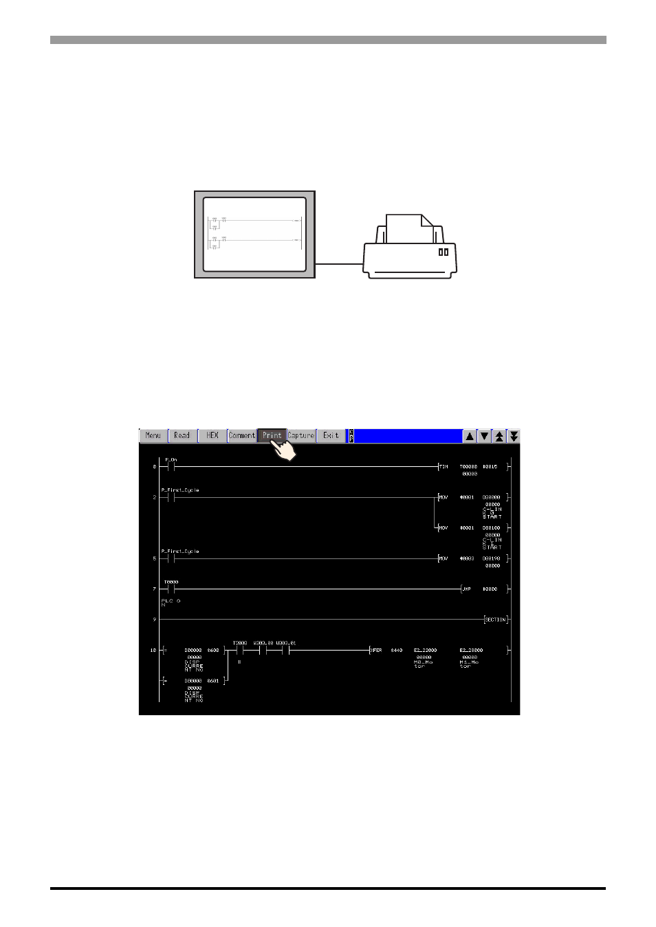 4 printing the ladder monitor view from a display, 1 details, 2 setup procedure | Details -13, Setup procedure -13 | Proface AGP3500 - 10.4 DIO HMI" User Manual | Page 28 / 43