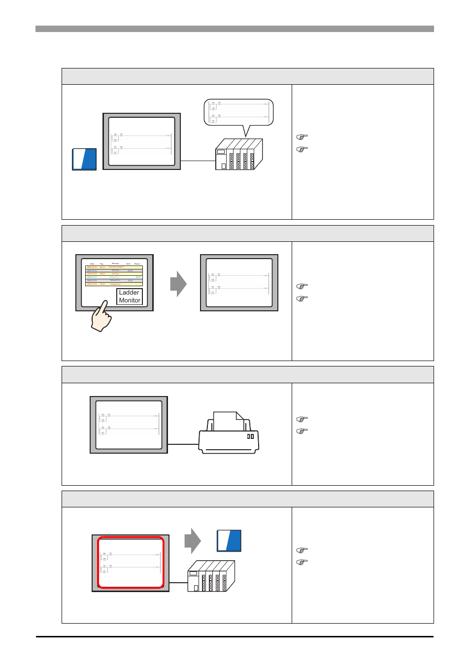 1 settings menu, Settings menu -2, Settings menu plc ladder monitor operation manual | Printing the ladder monitor screen on a display | Proface AGP3500 - 10.4 DIO HMI" User Manual | Page 13 / 39