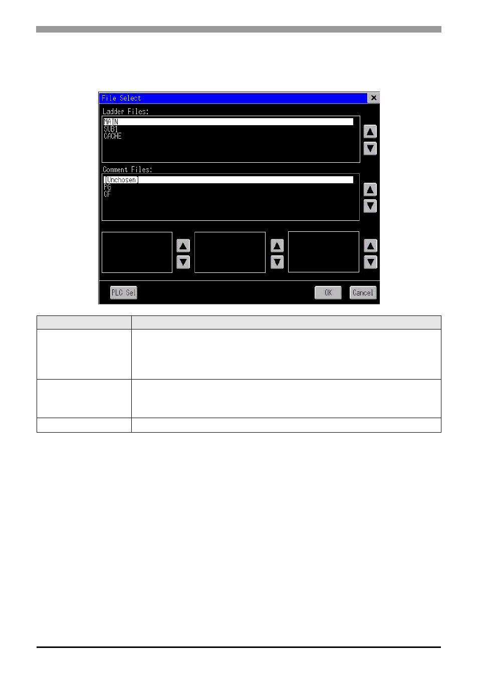 2 file selection screen, File selection screen -6 | Proface AGP3500 - 10.4 DIO HMI" User Manual | Page 31 / 39