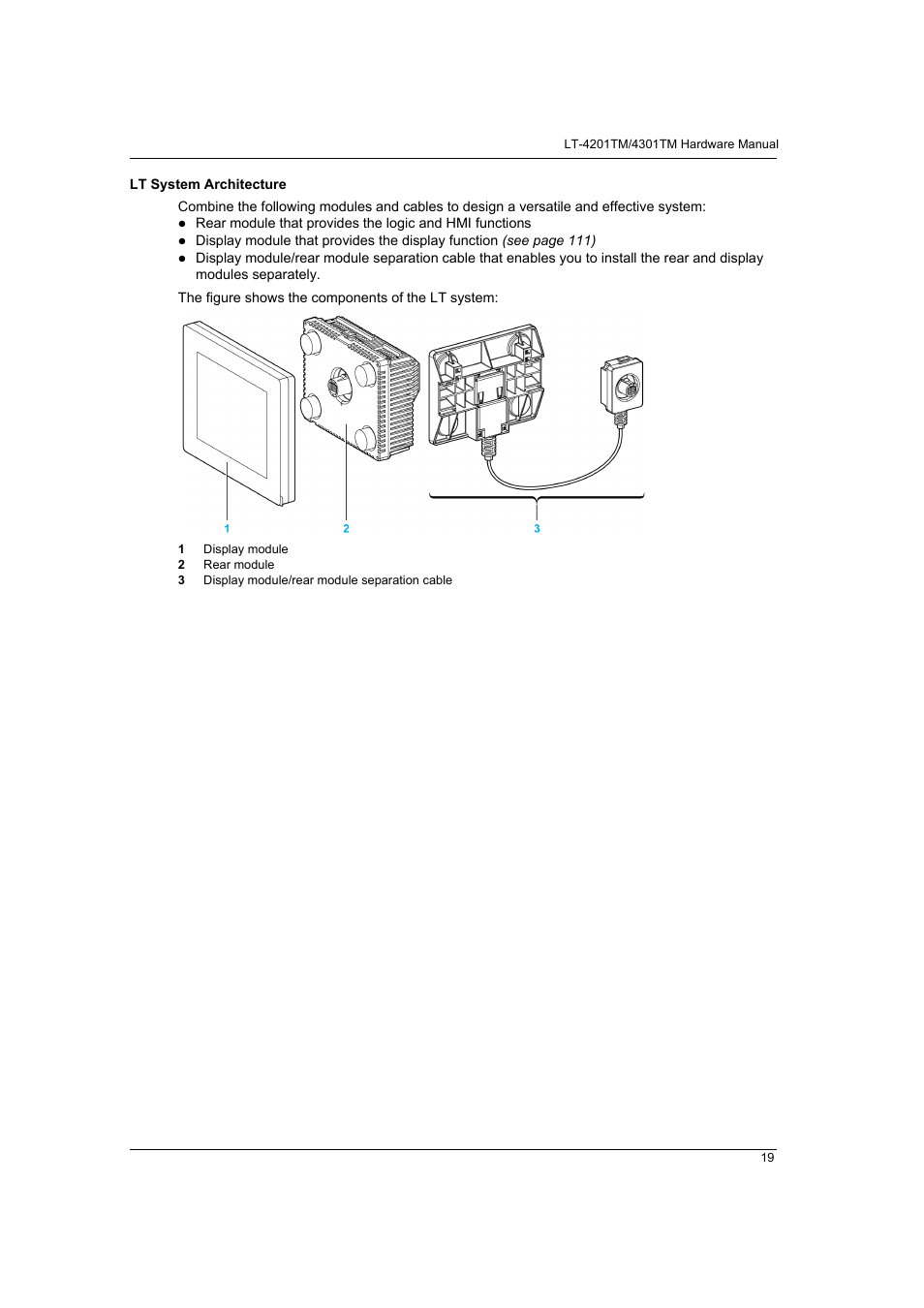 Proface LT4300M - 5.7 Modular HMI + Control" User Manual | Page 19 / 146