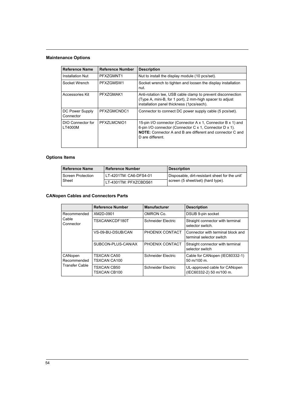 Proface LT4300M - 5.7 Modular HMI + Control" User Manual | Page 54 / 146