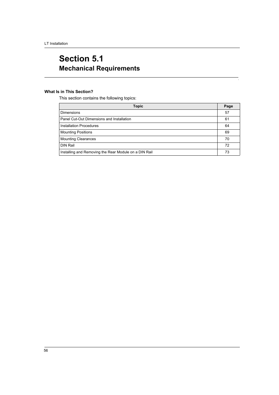 Mechanical requirements | Proface LT4300M - 5.7 Modular HMI + Control" User Manual | Page 56 / 146