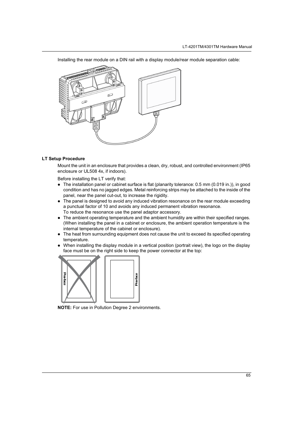 Proface LT4300M - 5.7 Modular HMI + Control" User Manual | Page 65 / 146