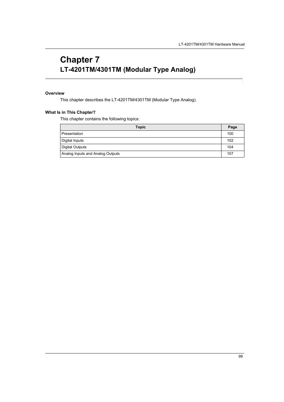 Lt-4201tm/4301tm (modular type analog), Chapter 7 | Proface LT4300M - 5.7 Modular HMI + Control" User Manual | Page 99 / 146