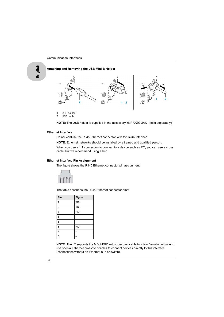 English | Proface LT4300M - 5.7 Modular HMI + Control" User Manual | Page 44 / 47