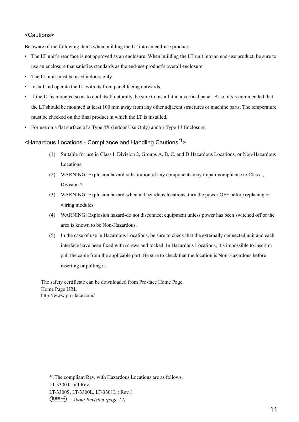 Proface LT3300 - 5.7 All-in-One HMI" User Manual | Page 12 / 93