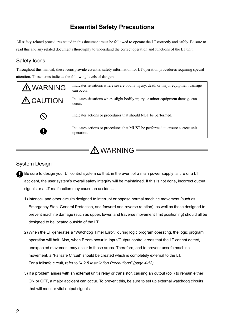 Lt3000 series hardware manual, Essential safety precautions, Safety icons | System design | Proface LT3300 - 5.7 All-in-One HMI" User Manual | Page 3 / 93